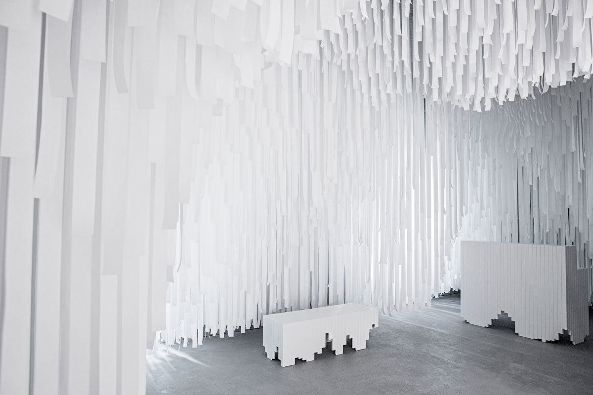 Snarkitecture uses steel and mirrors for COS pop-up store