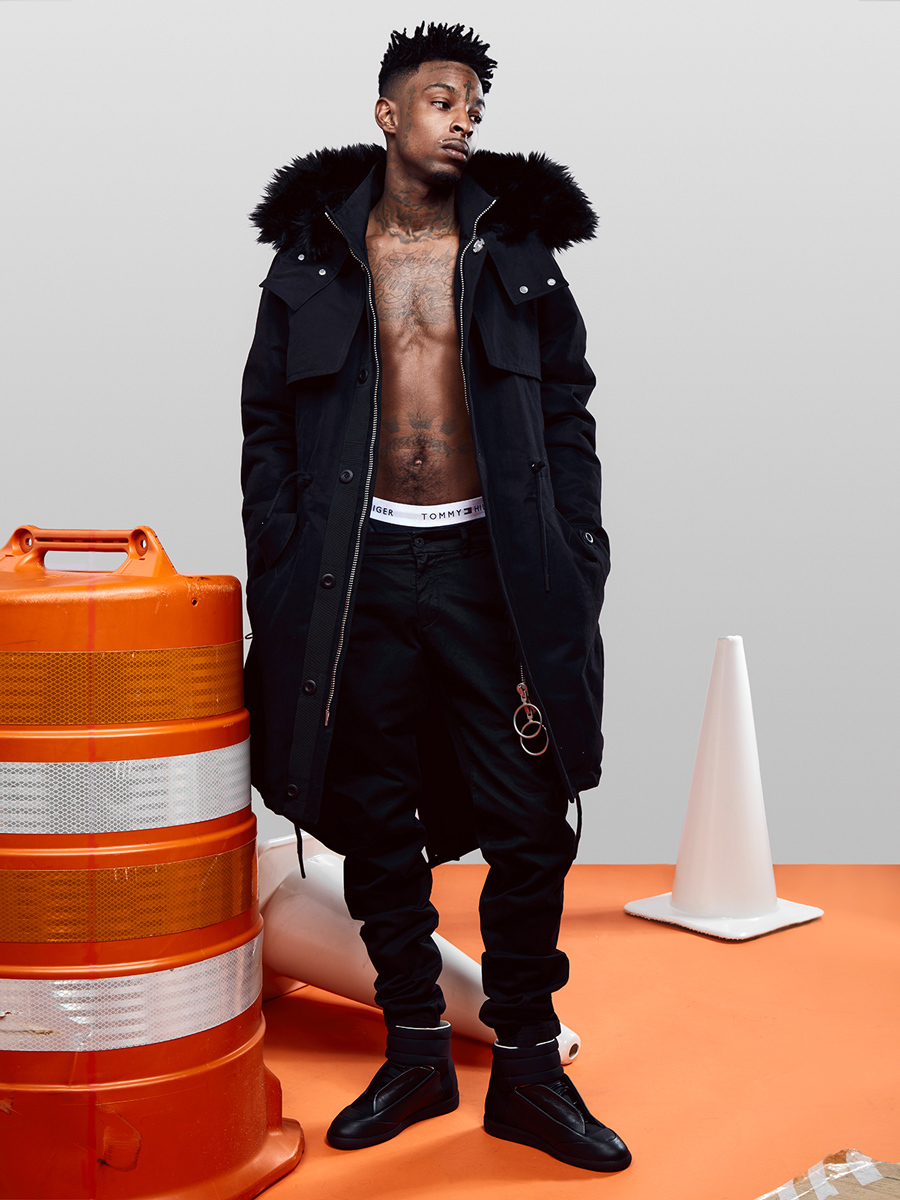 21 savage just made his modelling debut in virgil abloh's off-white
