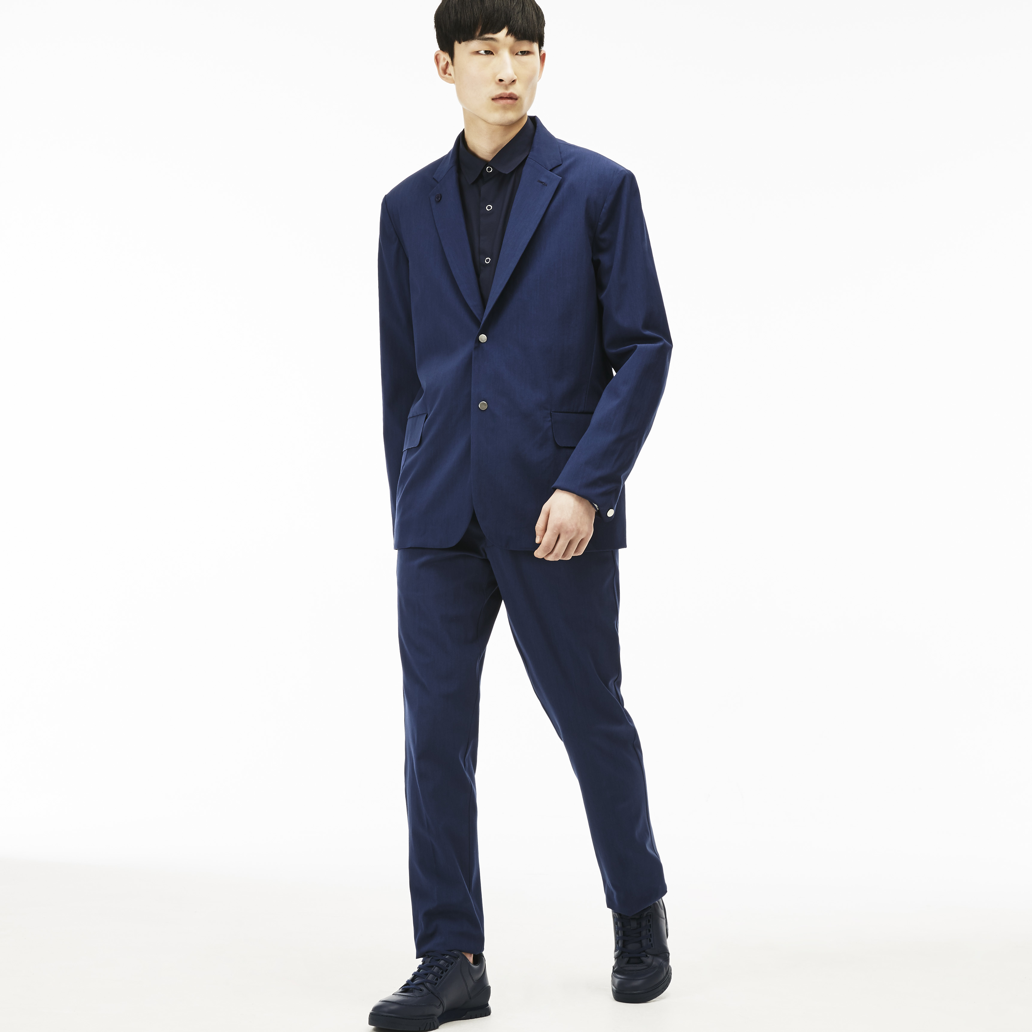 corby micro houndstooth navy suit