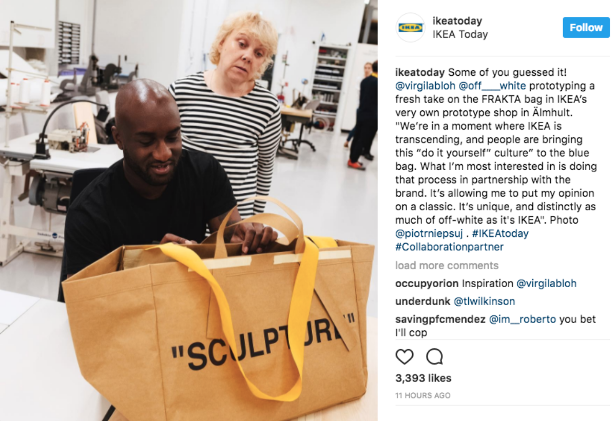 Ikea Partners With Off-White to Make New Frakta Bag