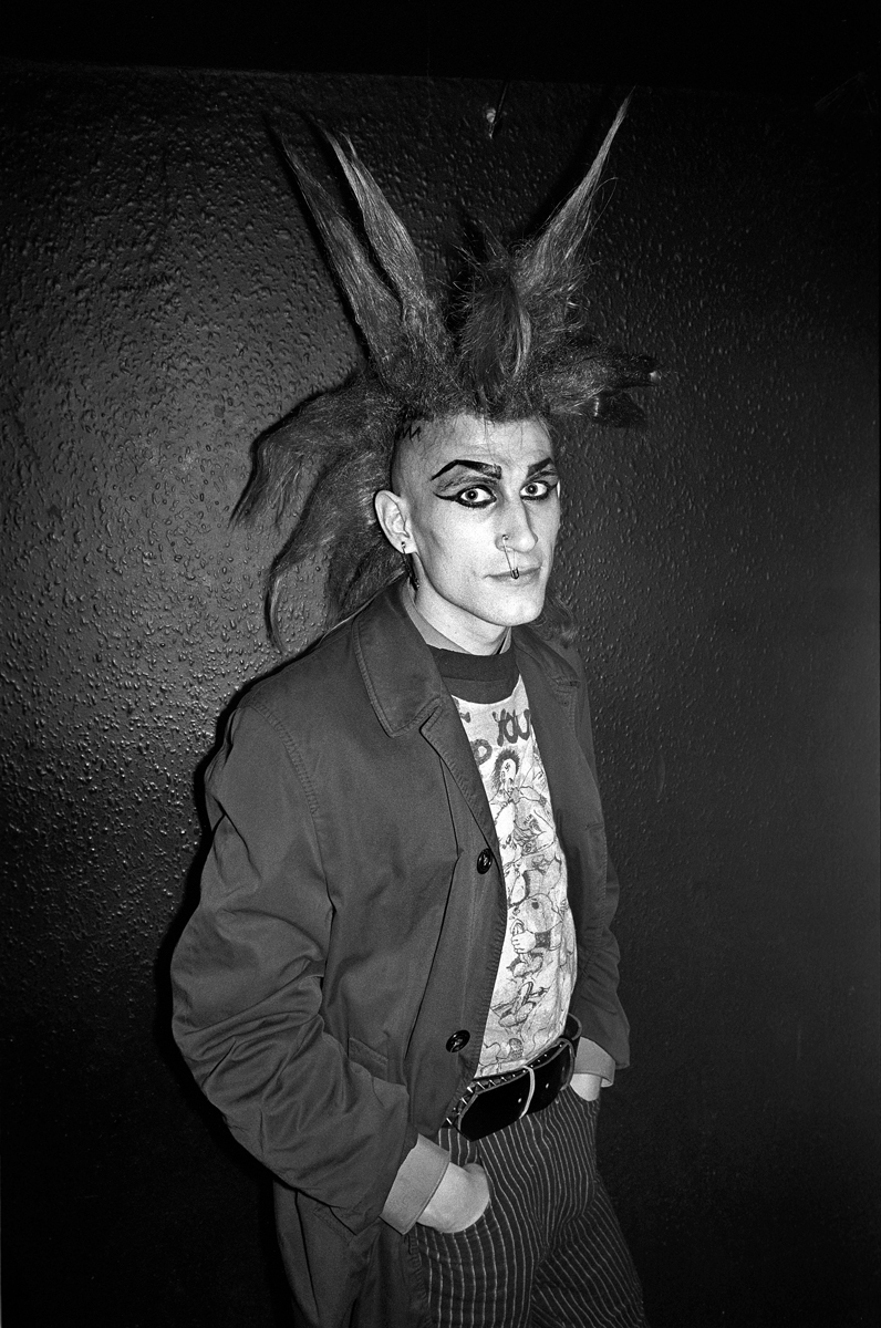 Red Mohawk Punk Rock Wig Rocker 70s 80s Black Rockstar Halloween Costume  Hair OS  eBay