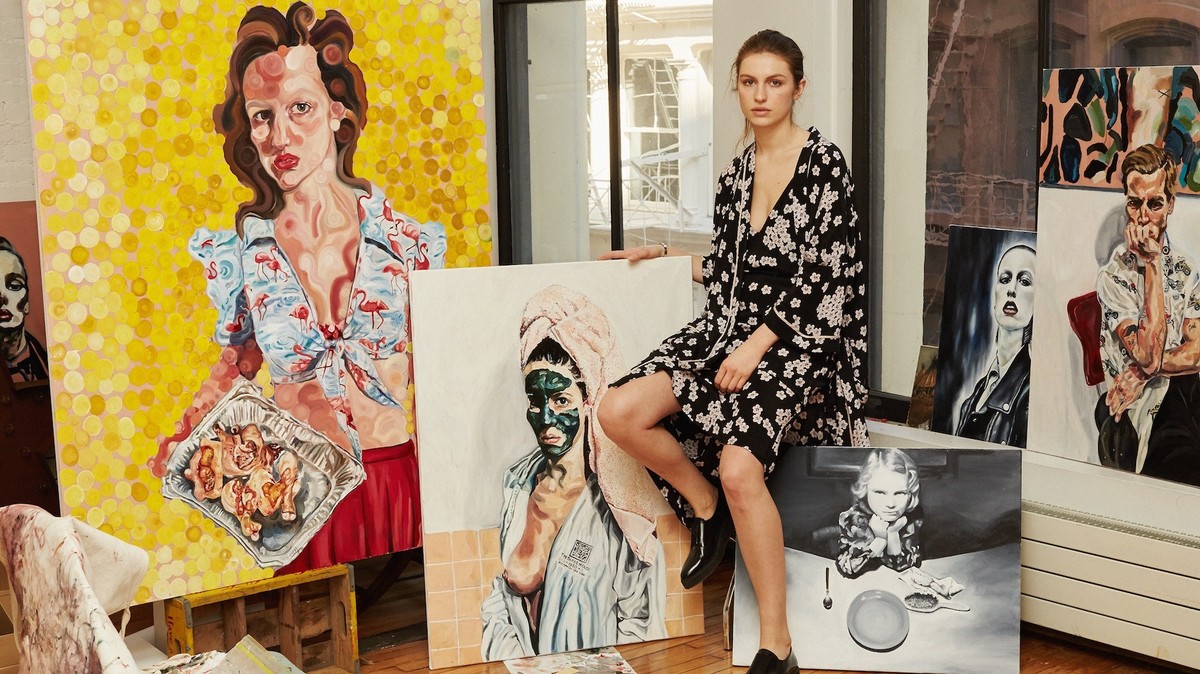 tali lennox says her paintings aren’t selfies - The model-turned ...